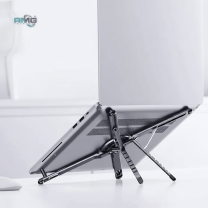 Laptop on white desk